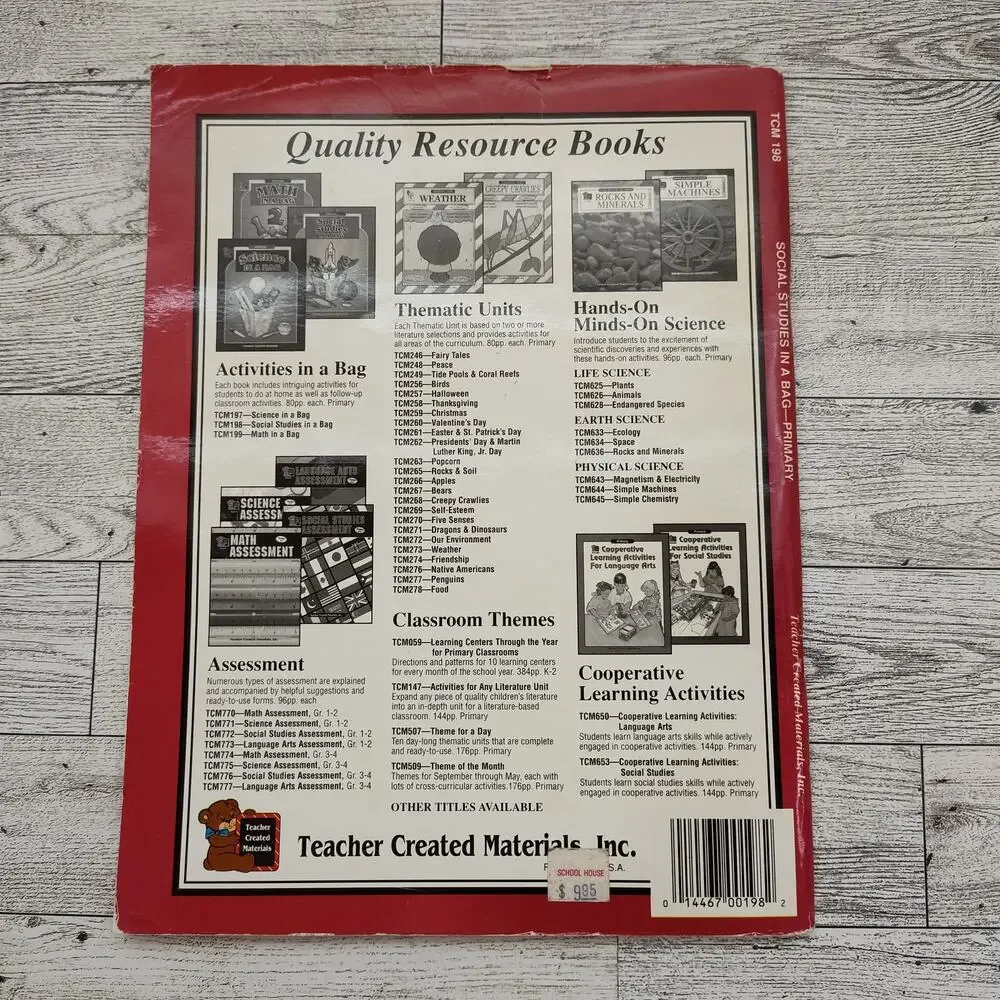 Social Studies‎ In A Bag PRIMARY GRADES 1995 Vtg Teacher Created Materials
